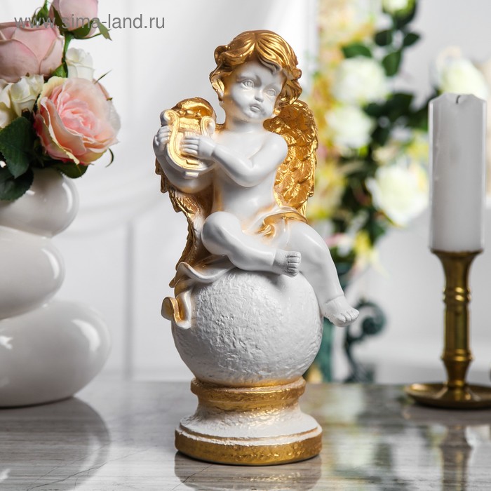 Статуэтка "Ангел на шаре" белый, 37 см
Статуэтка "Ангел на шаре" белый, 37 см