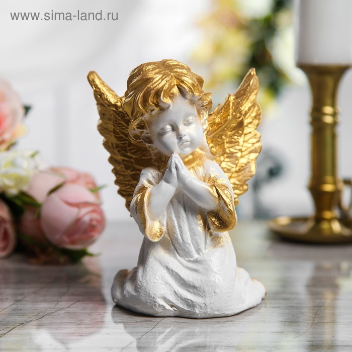 Сувенир "Ангел молящийся" 16 см, белый с золотым
Сувенир "Ангел молящийся" 16 см, белый с золотым