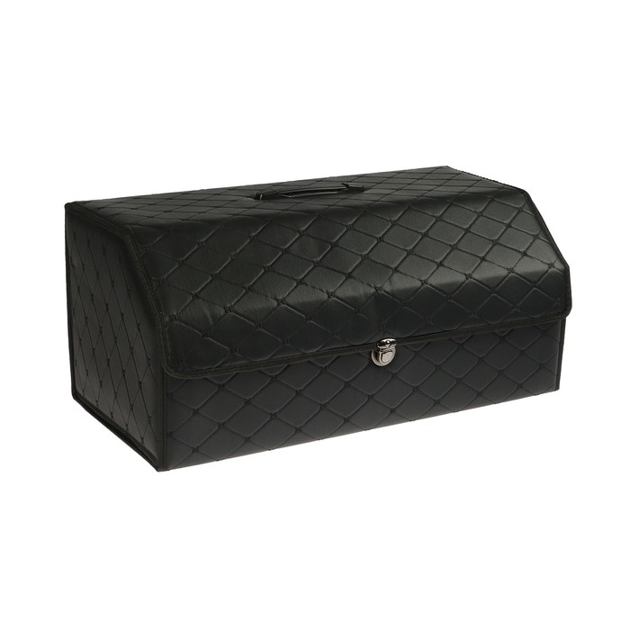 фото Органайзер кофр в багажник, l, экокожа, черный-черный