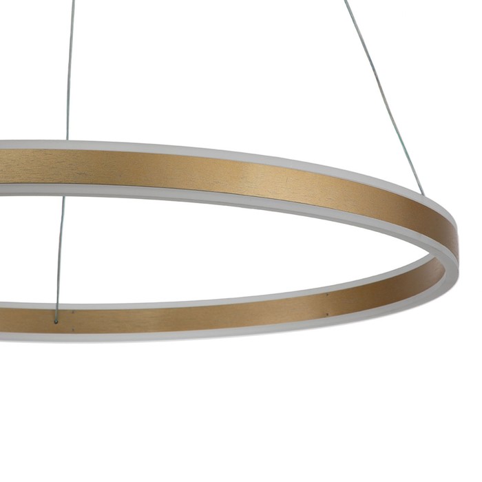 фото Светильник подвесной indigo, 14001/1p gold. 1х123вт, led, 4680лм, 3000-5700к, пульт ик, 800х800х100/1240 мм, цвет белый