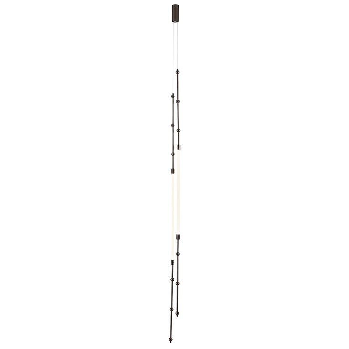 фото Светильник подвесной indigo, 14010/2p chrome. 2х19вт, led, 1403лм, 3000-6500к, пульт радио 2.4g, 1604х30х мм, цвет белый