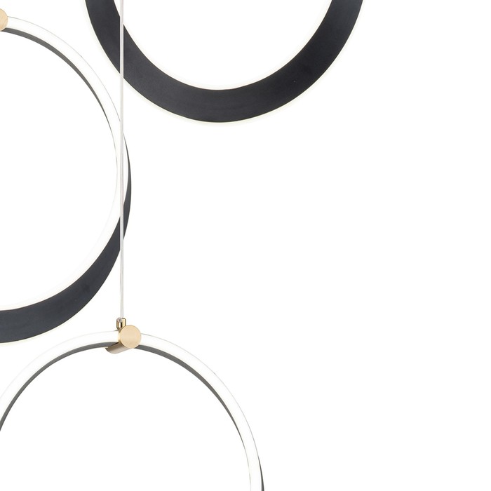 фото Светильник подвесной indigo, 14014/3p black. 1х176вт, led, 13000лм, 3000-6500к, пульт ик, 500х500х455/1200 мм, цвет белый матовый