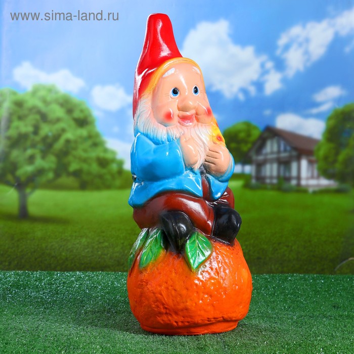 Садовая фигура "Гном на апельсине" 22х28х54см
Садовая фигура "Гном на апельсине" 22х28х54см