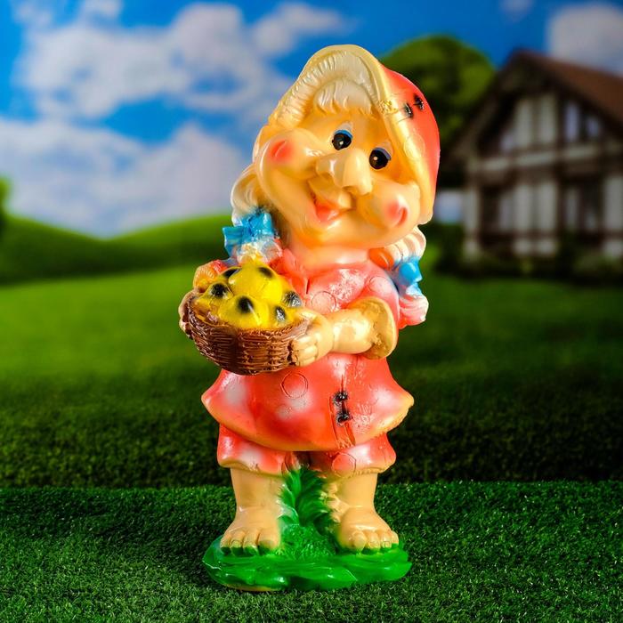 Садовая фигура "Гном девочка с корзиной босая" 20х18х40см МИКС
Садовая фигура "Гном девочка с корзиной босая" 20х18х40см МИКС