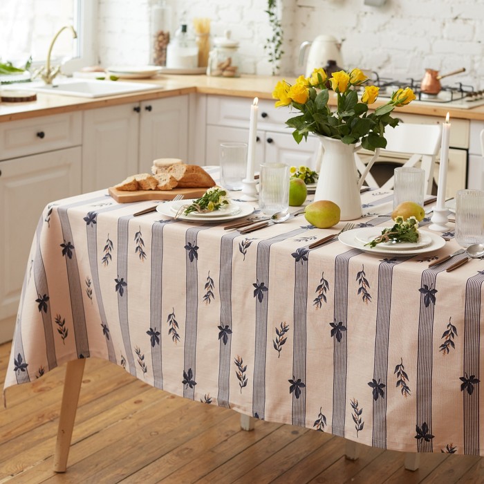 фото Скатерть этель "leaves" 149х180см, 100% хл, репс 220 г/м2