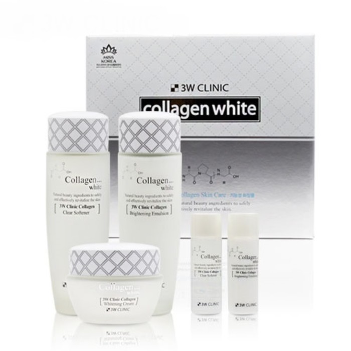 Набор для лица 3W Clinic Collagen White, с коллагеном, 5 предметов: тонер 150 мл и 30 мл, эмульсия 150 мл и 30 мл, крем 60 г
Набор для лица 3W Clinic Collagen White, с коллагеном, 5 предметов: тонер 150 мл и 30 мл, эмульсия 150 мл и 30 мл, крем 60 г