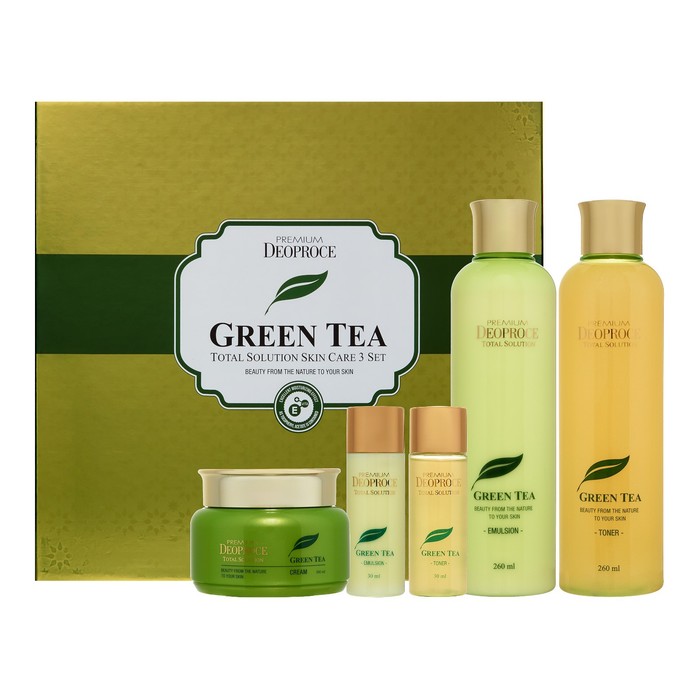 Набор косметический Deoproce Green Tea, 5 предметов: тонер 260 мл и 30 мл, эмульсия 260 мл и 30 мл, крем 100 мл
Набор косметический Deoproce Green Tea, 5 предметов: тонер 260 мл и 30 мл, эмульсия 260 мл и 30 мл, крем 100 мл