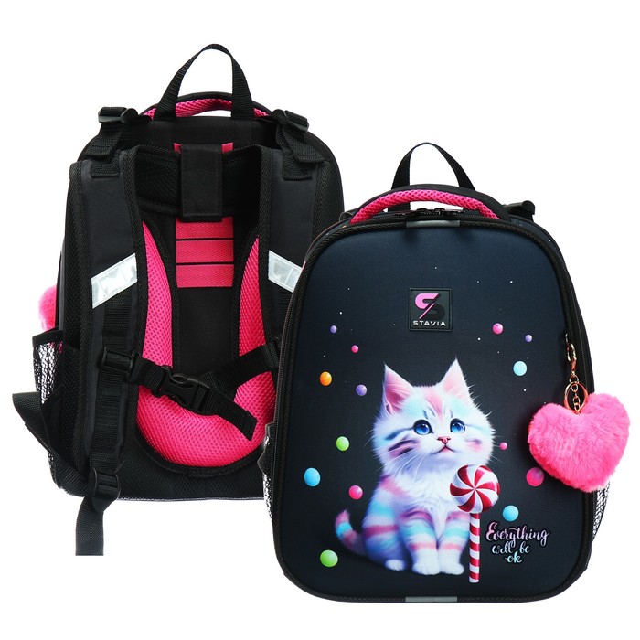 Рюкзак каркасный школьный 38 х 30 х 16 см, эргономичная спинка, Stavia "Sweet cat", синий
Рюкзак каркасный школьный 38 х 30 х 16 см, эргономичная спинка, Stavia "Sweet cat", синий
