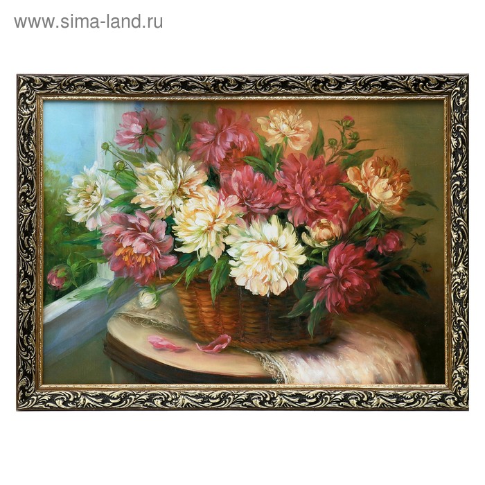 Картина "Пионы в корзине" 50х70 см 
Картина "Пионы в корзине" 50х70 см