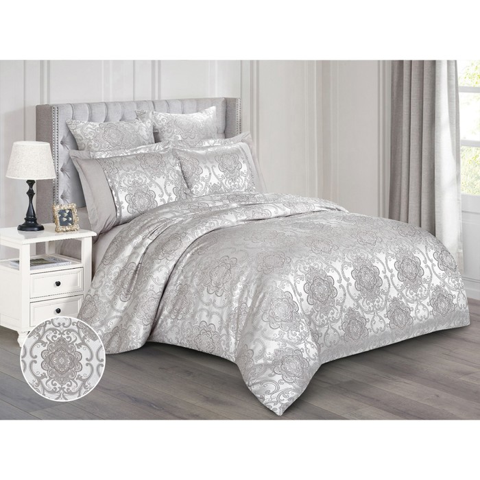 Постельное бельё 2 сп Satin Jacquard, размер 220x240 см, 180x215 см, 50x70 см - 2 шт, 70x70 см - 2 шт
Постельное бельё 2 сп Satin Jacquard, размер 220x240 см, 180x215 см, 50x70 см - 2 шт, 70x70 см - 2 шт