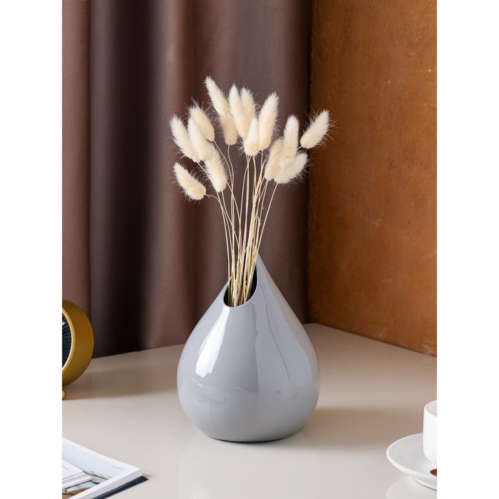 Ваза керамическая "Капля", настольная, серая, 21 см
Ваза керамическая "Капля", настольная, серая, 21 см