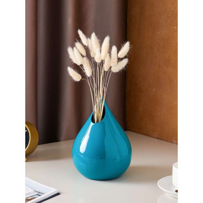 Ваза керамическая "Капля", настольная, бирюзовая, 21 см
Ваза керамическая "Капля", настольная, бирюзовая, 21 см