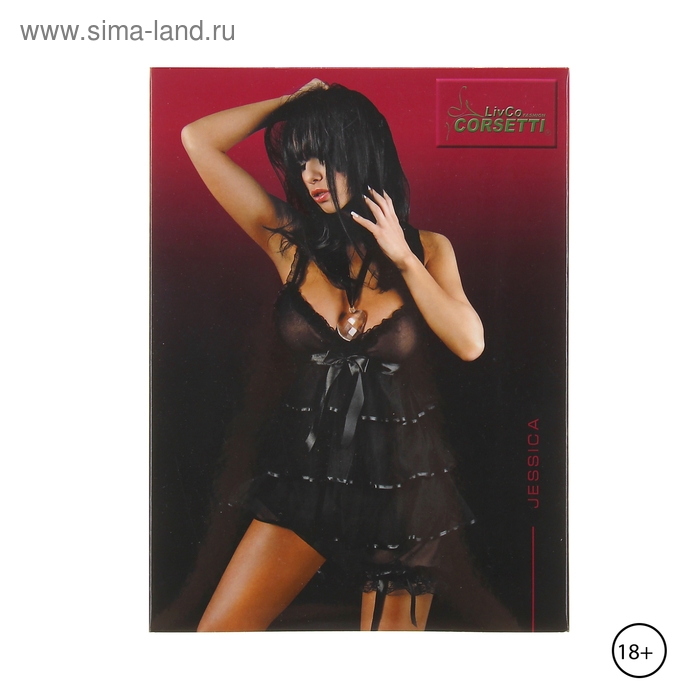 Пижама LivCo Corsetti Fashion LC 90567 Miraaze komplet Black, Чёрный, L/XL LivCo_LC 90567 Miraaze komplet Black L/XL - Livia Corsetti - Эротические комплекты: топ и трусики - Купить