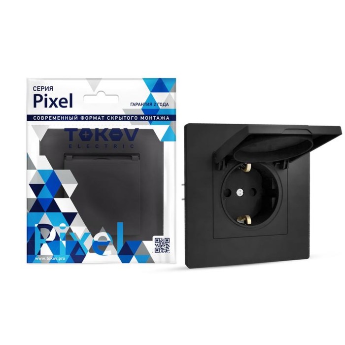 Розетка TOKOV ELECTRIC, Pixel,1-м, 16А, IP20, с з/к, шторка с крышкой, карбон, TKE-PX-R1ZSW1-C1
Розетка TOKOV ELECTRIC, Pixel,1-м, 16А, IP20, с з/к, шторка с крышкой, карбон, TKE-PX-R1ZSW1-C1