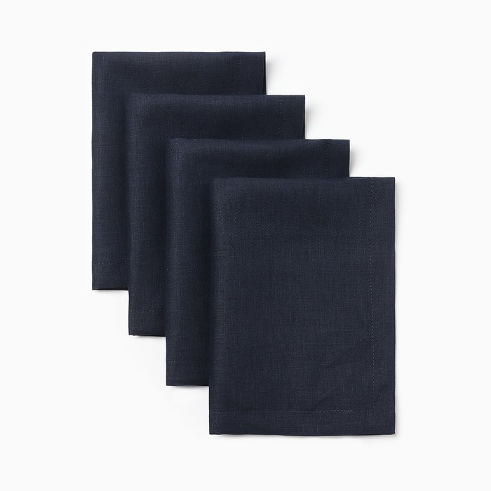 Набор салфеток Этель Linen collection 30х40 см - 4 шт,темно-синий, 100% лён 170 г/м2
Набор салфеток Этель Linen collection 30х40 см - 4 шт,темно-синий, 100% лён 170 г/м2