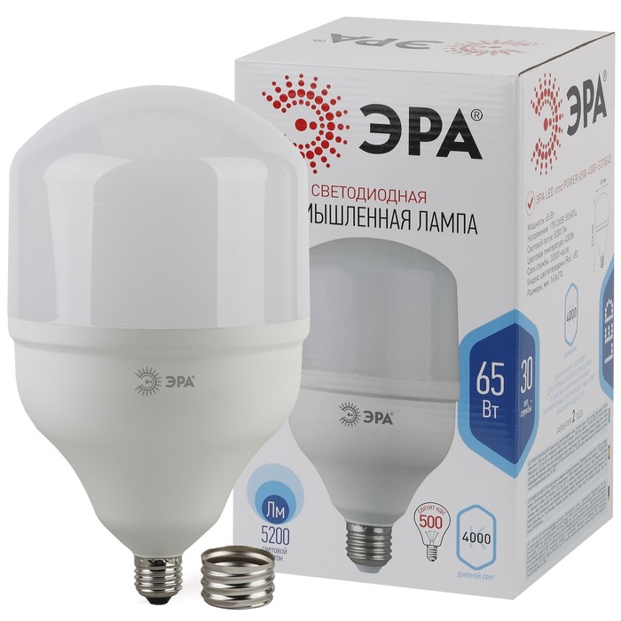 Лампа светодиодная Эра Power power, 65 Вт, E27/E40, 5200 Лм, 4000К, свечение белое
Лампа светодиодная Эра Power power, 65 Вт, E27/E40, 5200 Лм, 4000К, свечение белое
