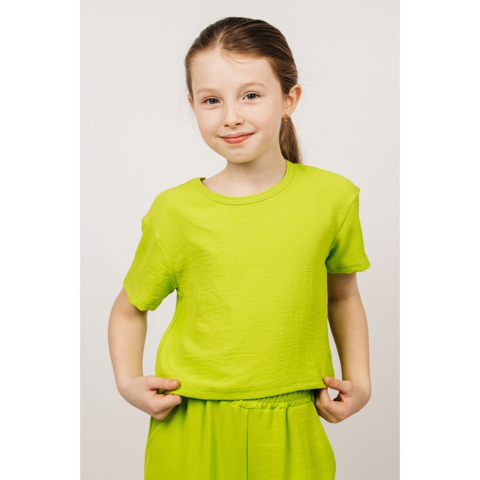 Блузка для девочки, рост 152 см, цвет салатовый 
Блузка для девочки, рост 152 см, цвет салатовый