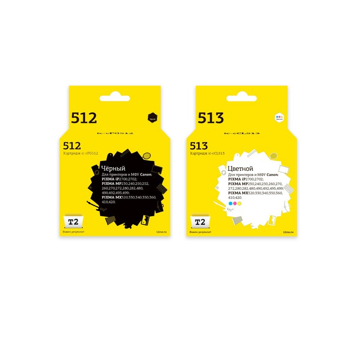 Комплект струйных картриджей T2 IC-CPG-512+CL-513_MP (PG-512;CL-513) для Canon, цвет черный 105360
Комплект струйных картриджей T2 IC-CPG-512+CL-513_MP (PG-512;CL-513) для Canon, цвет черный 105360