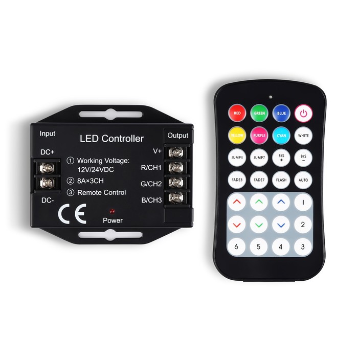 Контроллёр Ambrella для светодиодных лент RGB с радио пультом 2.4G 24A 12V 288W/ 24V 576W GS11351 (CR2025)
Контроллёр Ambrella для светодиодных лент RGB с радио пультом 2.4G 24A 12V 288W/ 24V 576W GS11351 (CR2025)