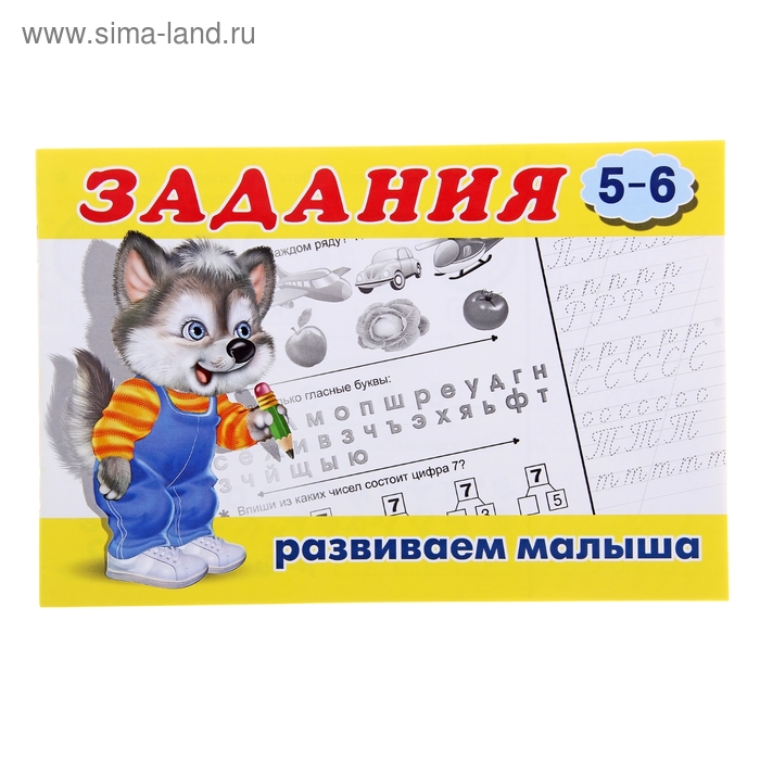 Раскраска с заданиями «Развиваем малыша»: для детей 5-6 лет
Раскраска с заданиями «Развиваем малыша»: для детей 5-6 лет