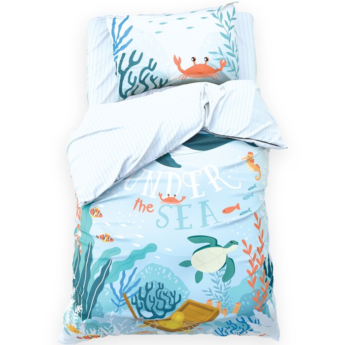 Комплект постельного белья "Этель" 1,5 сп Under the sea 143х215 см, 150х214 см, 50х70 см -1 шт, 100 % хлопок
Комплект постельного белья "Этель" 1,5 сп Under the sea 143х215 см, 150х214 см, 50х70 см -1 шт, 100 % хлопок