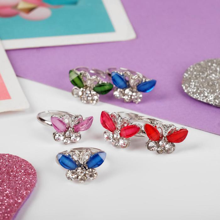 Кольцо детское "Выбражулька" бабочки, цвет МИКС, безразмерное
Кольцо детское "Выбражулька" бабочки, цвет МИКС, безразмерное