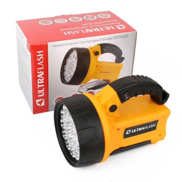 Фонарь аккумуляторный UF3712LED 19LED аккум. 4В 2А.ч 220В/12В пластик. желт. (кор.) Ultr
Фонарь аккумуляторный UF3712LED 19LED аккум. 4В 2А.ч 220В/12В пластик. желт. (кор.) Ultr