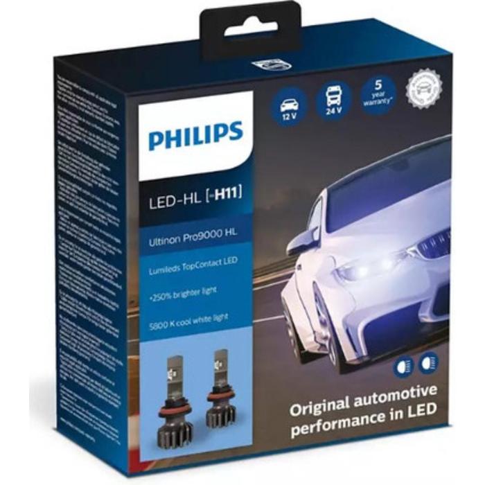 Лампа Philips H11 12/24V-LED (PGJ19-2) 5800K 18W Ultinon Pro9000 HL LED, 2 шт, 11362U90CWX2 685927
Лампа Philips H11 12/24V-LED (PGJ19-2) 5800K 18W Ultinon Pro9000 HL LED, 2 шт, 11362U90CWX2 685927