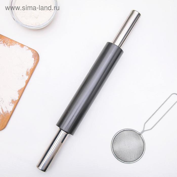 Скалка металлическая с тефлоновым покрытием, рабочая поверхность 25 см, диаметр 5,5 см
Скалка металлическая с тефлоновым покрытием, рабочая поверхность 25 см, диаметр 5,5 см