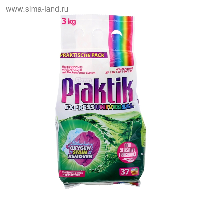Стиральный порошок Praktik ExpressUniversal, универсальный,3 кг
Стиральный порошок Praktik ExpressUniversal, универсальный,3 кг