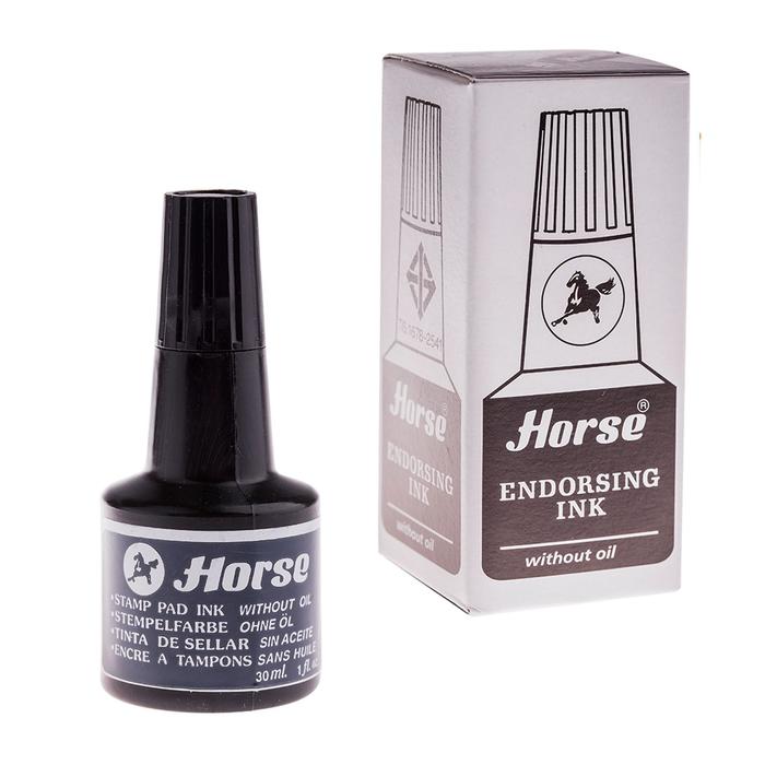 Краска штемпельная Horse, 30 мл, чёрная
Краска штемпельная Horse, 30 мл, чёрная