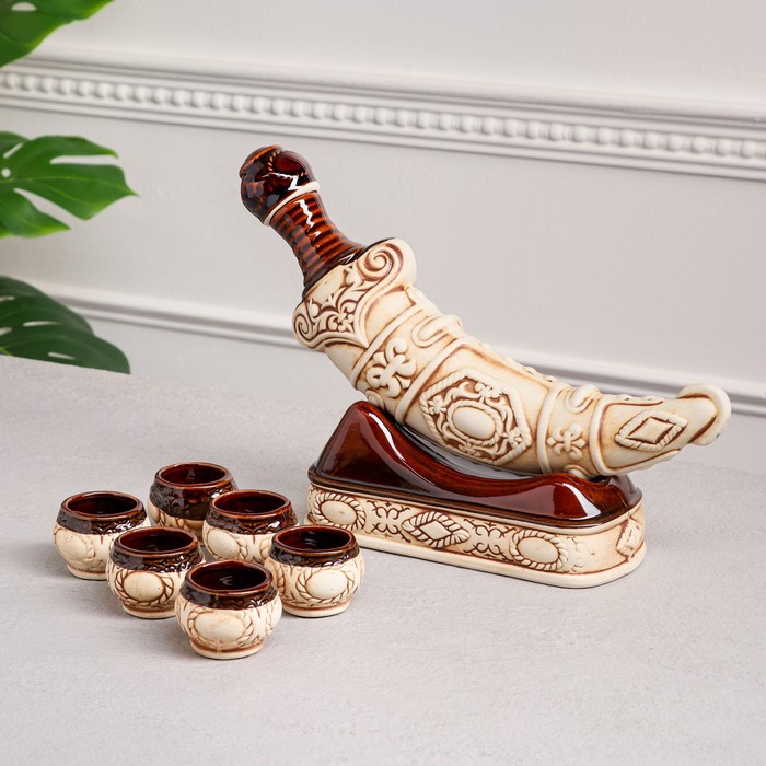 Набор для коньяка "Кинжал", под шамот, 8 предметов, 0.5/0.02 л
Набор для коньяка "Кинжал", под шамот, 8 предметов, 0.5/0.02 л