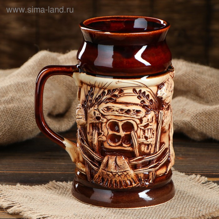 Пивная кружка "Дворик", коричневая, керамика, 0.7 л
Пивная кружка "Дворик", коричневая, керамика, 0.7 л