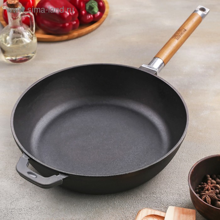Сковорода чугунная, d=26 см, съёмная ручка
Сковорода чугунная, d=26 см, съёмная ручка