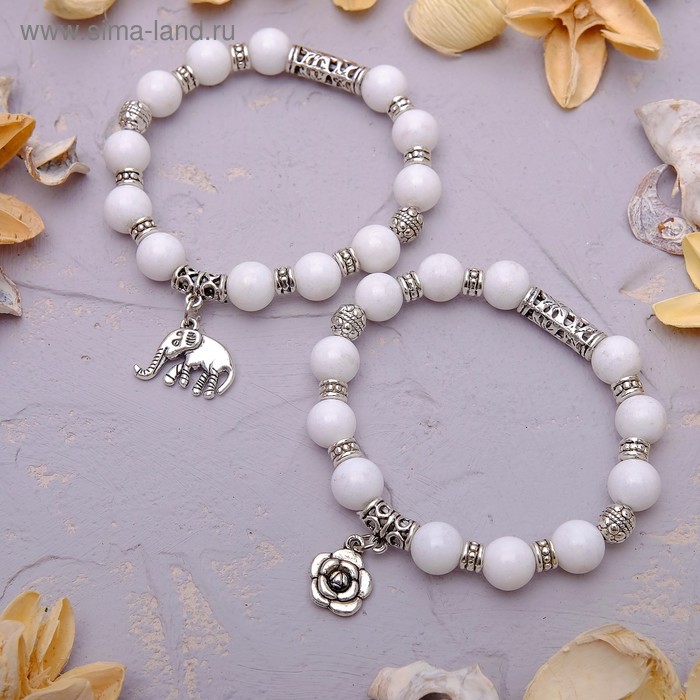 Браслет шар №10 с металлической подвеской микс "Агат белый"
Браслет шар №10 с металлической подвеской микс "Агат белый"