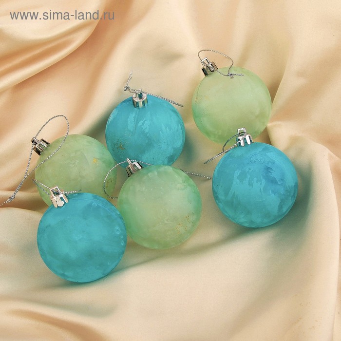 Набор шаров пластик d-6 см, 6 шт "Туман" сине-зелёный
Набор шаров пластик d-6 см, 6 шт "Туман" сине-зелёный