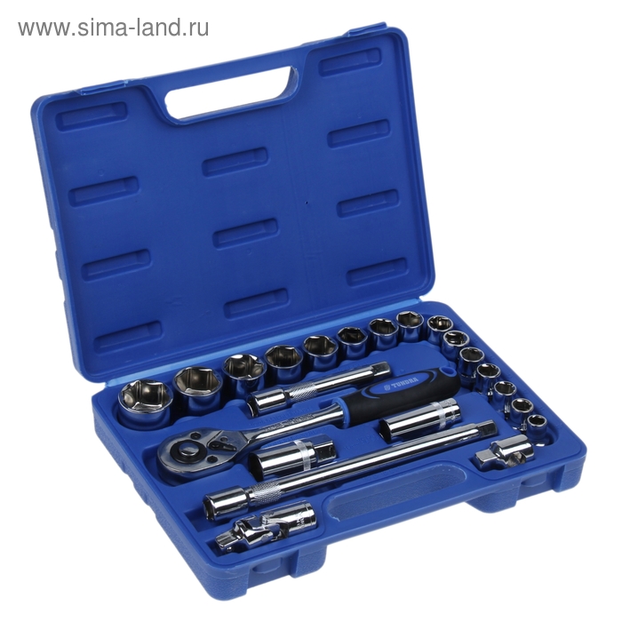 Набор инструментов в кейсе ТУНДРА, автомобильный, CrV, 1/2", 22 предмета
Набор инструментов в кейсе ТУНДРА, автомобильный, CrV, 1/2", 22 предмета
