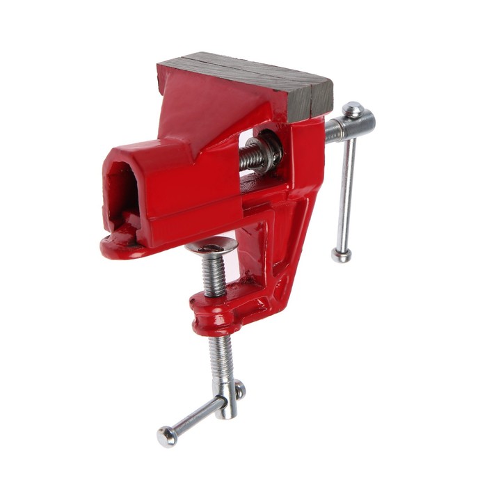 фото Тиски слесарные тундра, винтовой зажим, 80 мм