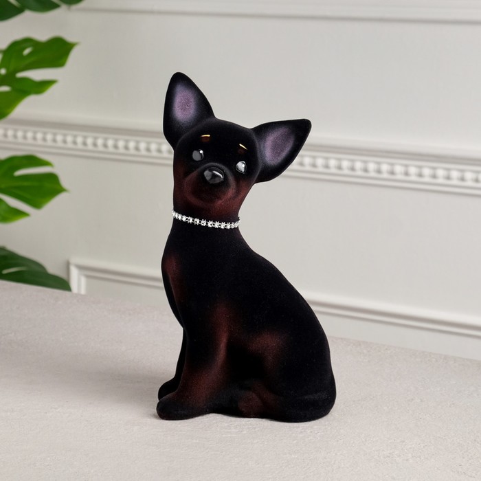 Копилка "Собака Той", флок, чёрная, 29 см
Копилка "Собака Той", флок, чёрная, 29 см