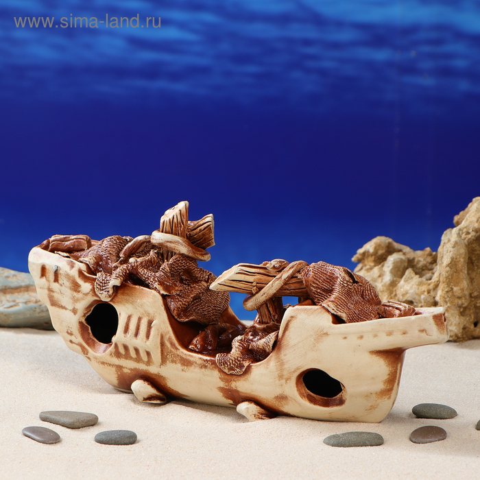 Декорация для аквариума "Длинный корабль" микс
Декорация для аквариума "Длинный корабль" микс