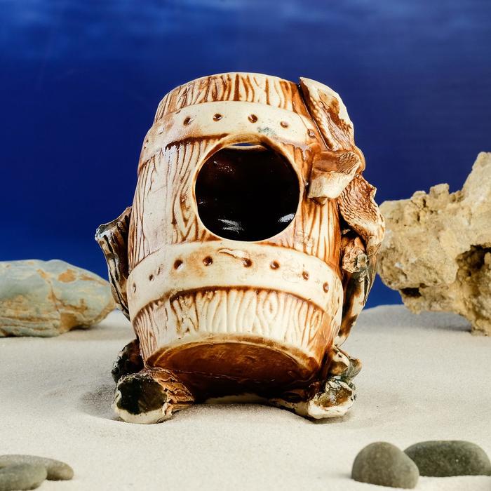 Декорация для аквариума "Бочка на коряге", 12 х 10 х 12 см, микс
Декорация для аквариума "Бочка на коряге", 12 х 10 х 12 см, микс