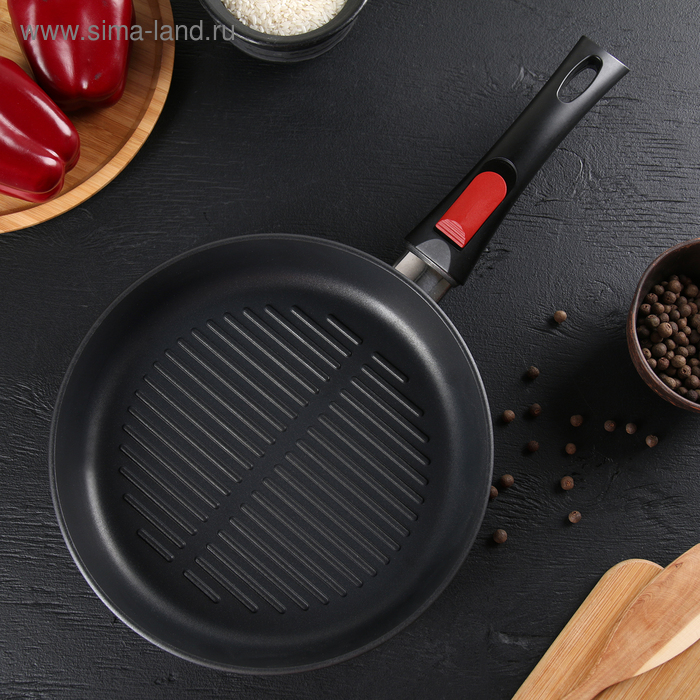 Сковорода-гриль «Литая. Оригинальная», d=24 см, съёмная ручка
Сковорода-гриль «Литая. Оригинальная», d=24 см, съёмная ручка