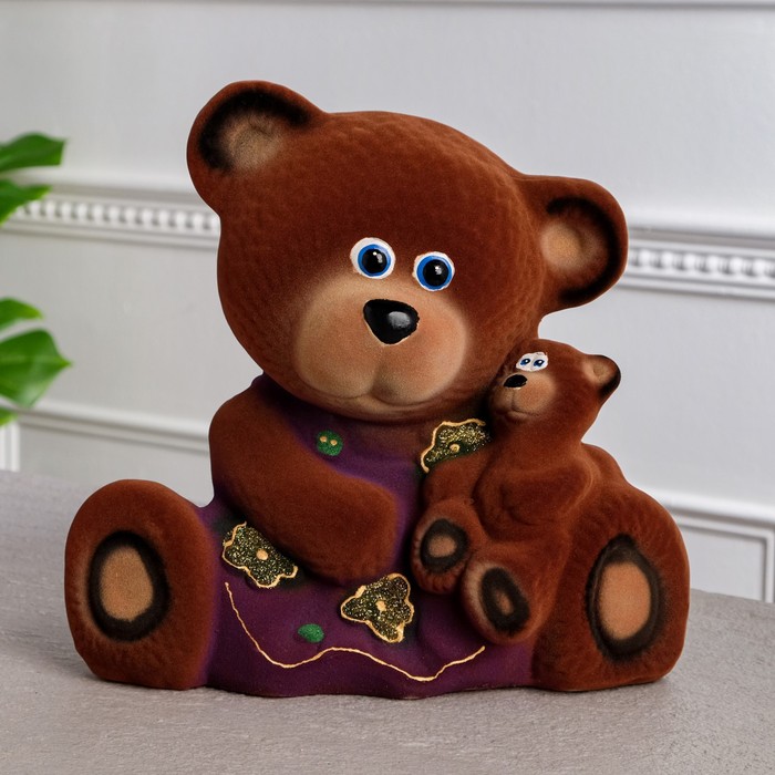 Копилка "Медведица с малышом" флок, коричневая, 30 см, микс
Копилка "Медведица с малышом" флок, коричневая, 30 см, микс