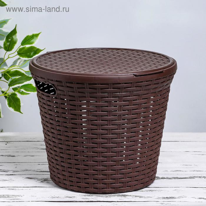 Корзина для белья с крышкой «Ротанг», 15 л, 32×32×27 см, цвет коричневый
Корзина для белья с крышкой «Ротанг», 15 л, 32×32×27 см, цвет коричневый