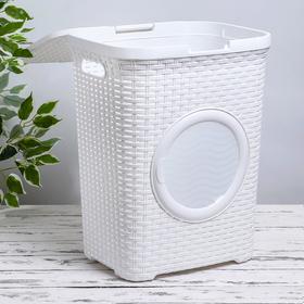 Корзина для белья с крышкой «Ротанг», 40 л, 37×29,5×48 см, с иллюминатором, цвет белый
Корзина для белья с крышкой «Ротанг», 40 л, 37×29,5×48 см, с иллюминатором, цвет белый