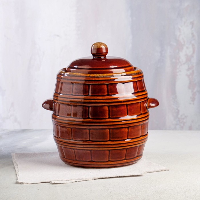 Горшок "Бочонок", коричневый, под засолку, 5 л
Горшок "Бочонок", коричневый, под засолку, 5 л