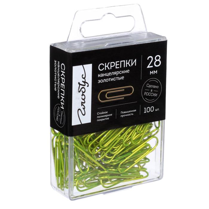 Скрепки канцелярские GLOBUS, 100 шт., 28 мм, жёлто-зелёные, пластиковый бокс
Скрепки канцелярские GLOBUS, 100 шт., 28 мм, жёлто-зелёные, пластиковый бокс