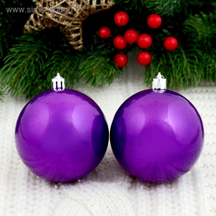 Набор шаров пластик d-8 см, 2 шт "Глянец" фиолетовый
Набор шаров пластик d-8 см, 2 шт "Глянец" фиолетовый