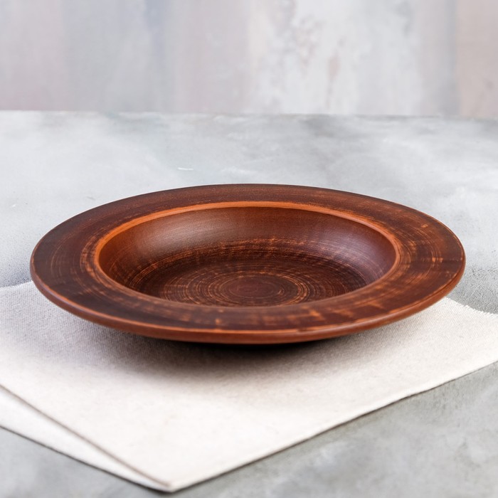 Тарелка "Для пасты", гладкая, красная глина, 22 см
Тарелка "Для пасты", гладкая, красная глина, 22 см