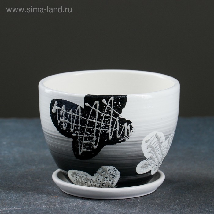 Горшок цветочный "Биколор" (черно-белый) № 2 Овал 0,6л
Горшок цветочный "Биколор" (черно-белый) № 2 Овал 0,6л